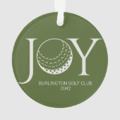 Golf Joy & Peace Christmas Ornament (Rückseite)