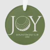 Golf Joy & Peace Christmas Ornament (Vorderseite)