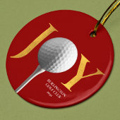 Golf Joy & Peace Christmas Ornament