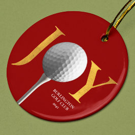 Golf Joy & Peace Christmas Ornament