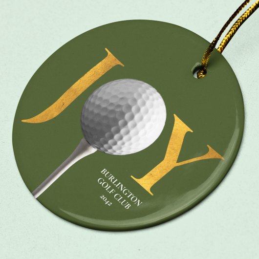 Golf Joy & Peace Christmas Ornament