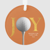 Golf Joy & Peace Christmas Ornament (Rückseite)