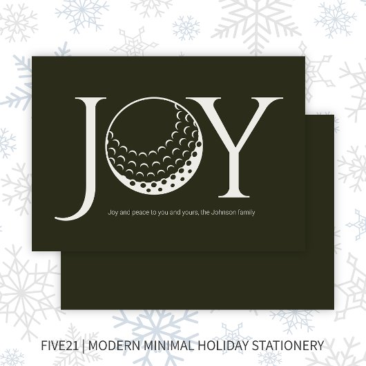 Golf Joy & Peace Dark Green Flat Weihnachten