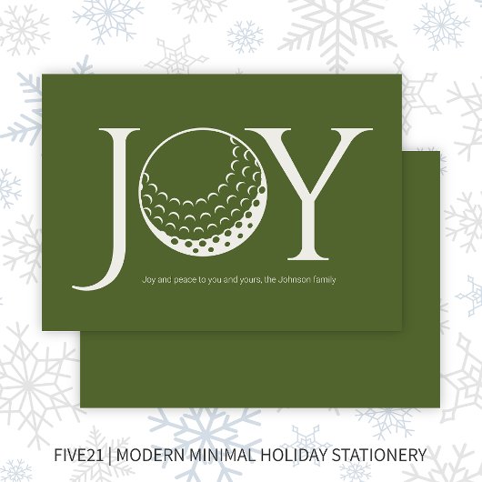 Golf Joy & Peace Green Flat Weihnachten
