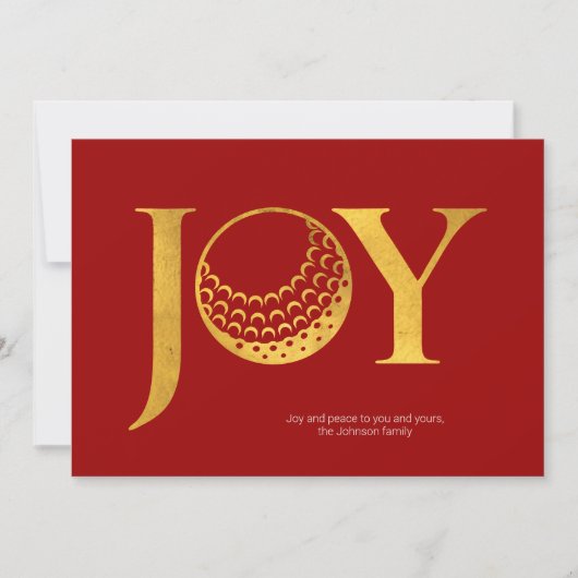 Golf Joy & Peace Red Flat Weihnachten (Vorderseite)