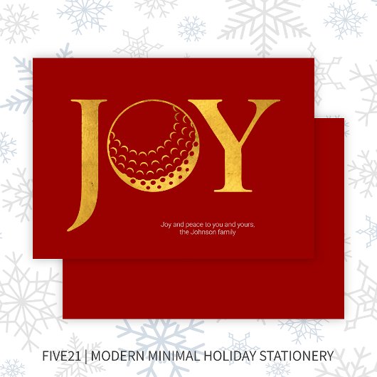 Golf Joy & Peace Red Flat Weihnachten