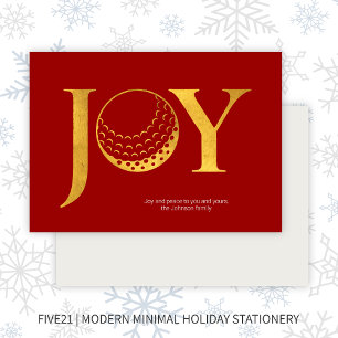 Golf Joy & Peace Red Flat Weihnachten