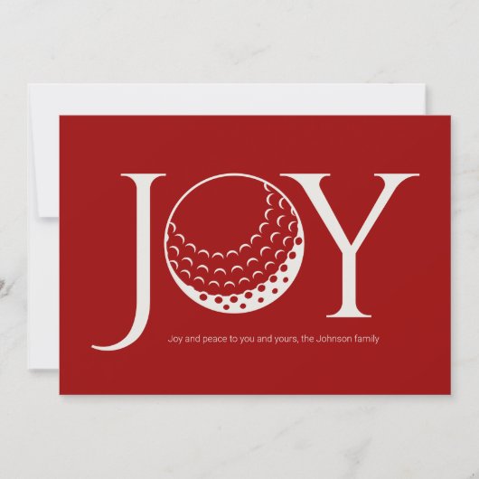 Golf Joy & Peace Red Flat Weihnachten (Vorderseite)