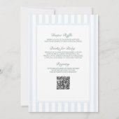 Golf Junge Blau Gingham Babyparty Einladung (Rückseite)