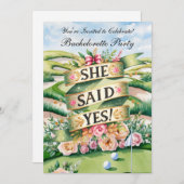 Golf Junggeselinnen-Abschied auf Golfplatz Einladung (Vorne/Hinten)