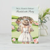 Golf Junggeselinnen-Abschied auf Golfplatz Einladung (Stehend Vorderseite)