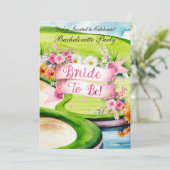 Golf Junggeselinnen-Abschied auf Golfplatz Einladung (Stehend Vorderseite)