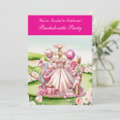 Golf Junggeselinnen-Abschied auf Golfplatz Einladung (Stehend Vorderseite)