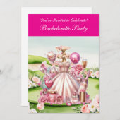 Golf Junggeselinnen-Abschied auf Golfplatz Einladung (Vorne/Hinten)