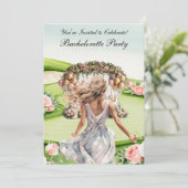 Golf Junggeselinnen-Abschied auf Golfplatz Einladung (Stehend Vorderseite)