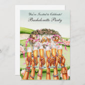 Golf Junggeselinnen-Abschied auf Golfplatz Einladung (Vorne/Hinten)