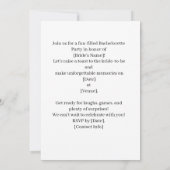 Golf Junggeselinnen-Abschied auf Golfplatz Einladung (Rückseite)
