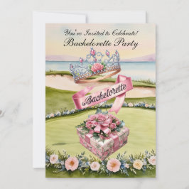 Golf Junggeselinnen-Abschied auf Golfplatz Einladung