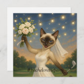 Golf Junggeselinnen-Abschied für Cat Lovers Vielen Dankeskarte (Vorne/Hinten)