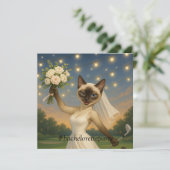 Golf Junggeselinnen-Abschied für Cat Lovers Vielen Dankeskarte (Stehend Vorderseite)