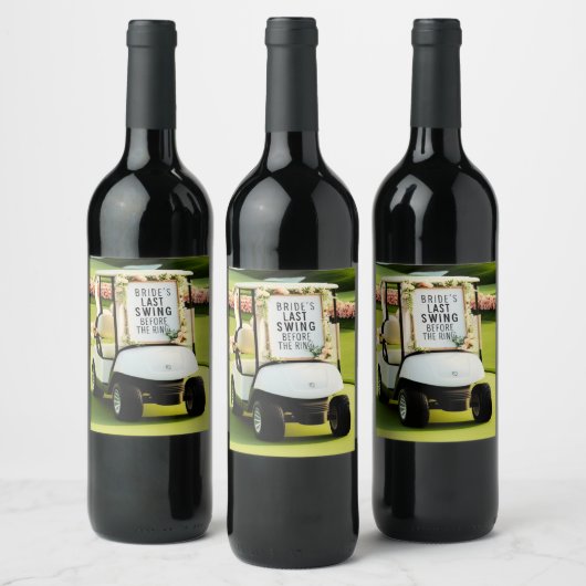 Golf Junggeselinnen-Abschied für Golfer Weinetikett (Flaschen)