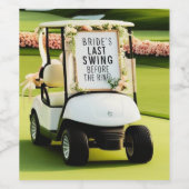 Golf Junggeselinnen-Abschied für Golfer Weinetikett (Einzelnes Label)