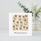 Golf Junggeselinnen-Abschied für Katzen Liebhaber Einladung (Stehend Vorderseite)