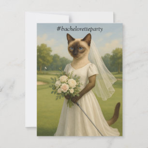 Golf Junggeselinnen-Abschied für Katzen Liebhaber Postkarte