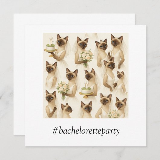 Golf Junggeselinnen-Abschied für Katzen Liebhaber Save The Date (Vorne/Hinten)