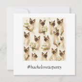 Golf Junggeselinnen-Abschied für Katzen Liebhaber Save The Date (Vorderseite)