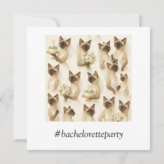 Golf Junggeselinnen-Abschied für Katzen Liebhaber Save The Date (Vorderseite)