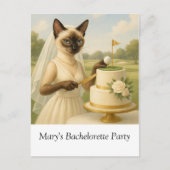 GOLF Junggeselinnen-Abschied für Katzen Mutter Fra Postkarte (Vorderseite)