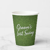 Golf-Junggesellenabschied auf Green Pappbecher (Rückseite)