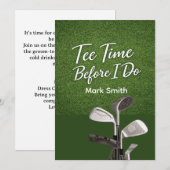 Golf Junggesellenabschied auf Grün Einladung (Vorne/Hinten)