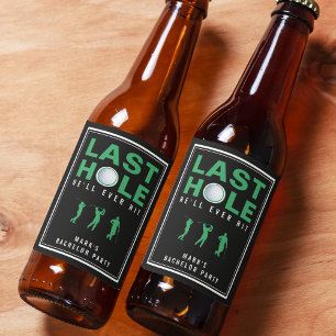 Golf Junggesellenabschied Letztes Loch, das er je  Bierflaschenetikett