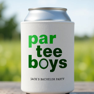 Golf Junggesellenabschied Par Tee Boys Weiß Dosenkühler
