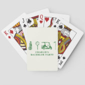 Golf-Junggesellenabschied Spielkarten (Rückseite)