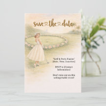 Golf Junggesellin Golferin spielt Golf