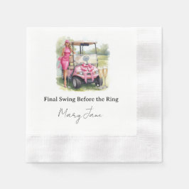 Golf Junggesellinnen-Abschied-Par-Tee-Party Serviette