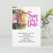 Golf Junggesellinnen Frau Golfspielerin ist am Gol Einladung (Stehend Vorderseite)