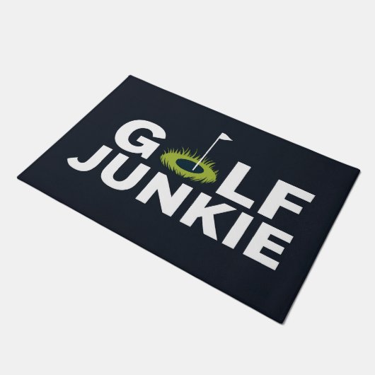 Golf Junkie Niedlich Cool Fußmatte (Schrägansicht)