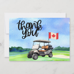 Golf Kanada Flagge und Ball für Golfer Vielen Dank Dankeskarte