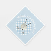 Golf Kariert Blue White Preppy Country Club Serviette (Ecke)