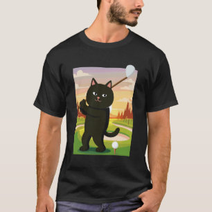Golf Katzenvater Männer Golfen Golfer Klub Bälle E T-Shirt