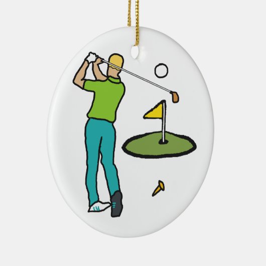 Golf Keramik Ornament (Rechts)