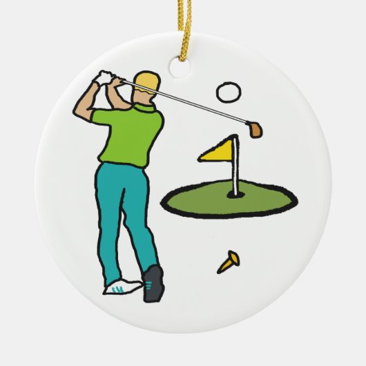 Golf Keramik Ornament (Vorne)