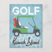 Golf Kiawah Island - Retro Vintag Postkarte (Vorderseite)