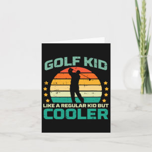 Golf Kid wie regelmäßig Cooler Retro Golfer Vater Karte