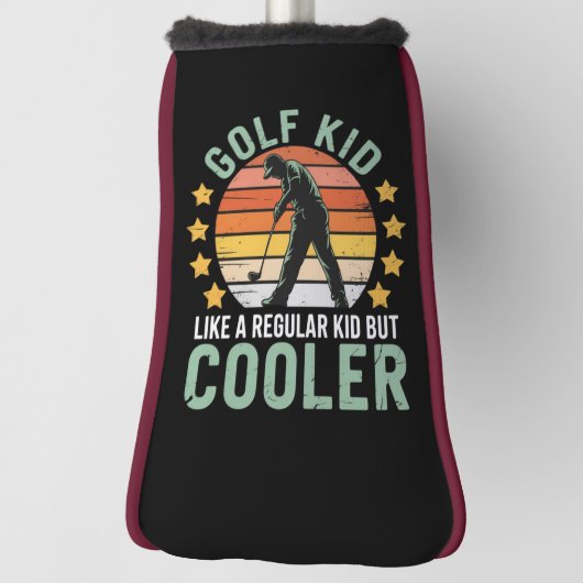 Golf Kids Funny Young Golfer & Golfing Lover Gift Headcover (Rotieren 90)