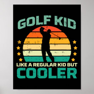 Golf Kind wie regulärer Kühler Retro-Golfer Vater  Poster